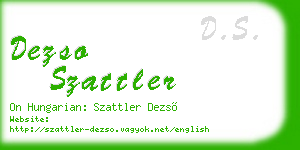 dezso szattler business card